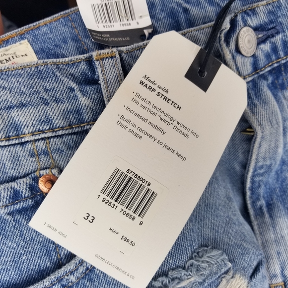 NWT Levi's Men's Premium Hi-Ball Roll Distressed Ripped Jeans - Picture 12 of 16